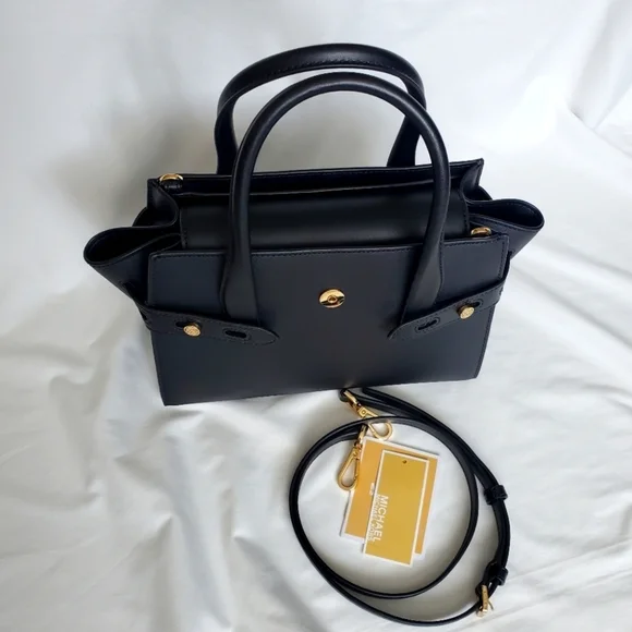 Michael Kors Black Saffiano Leather Satchel Bag NWT - Picture 4 of 14